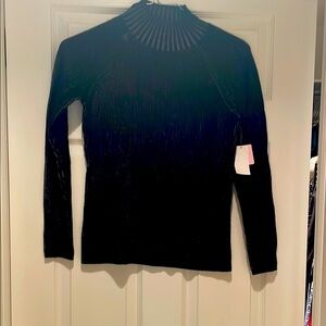 Black Long Sleeve Ribbed Top